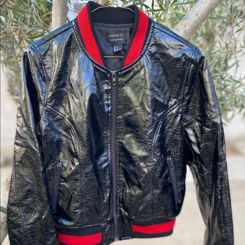 NW Forever 21 Contemporary Bomber Jacket, Sz S